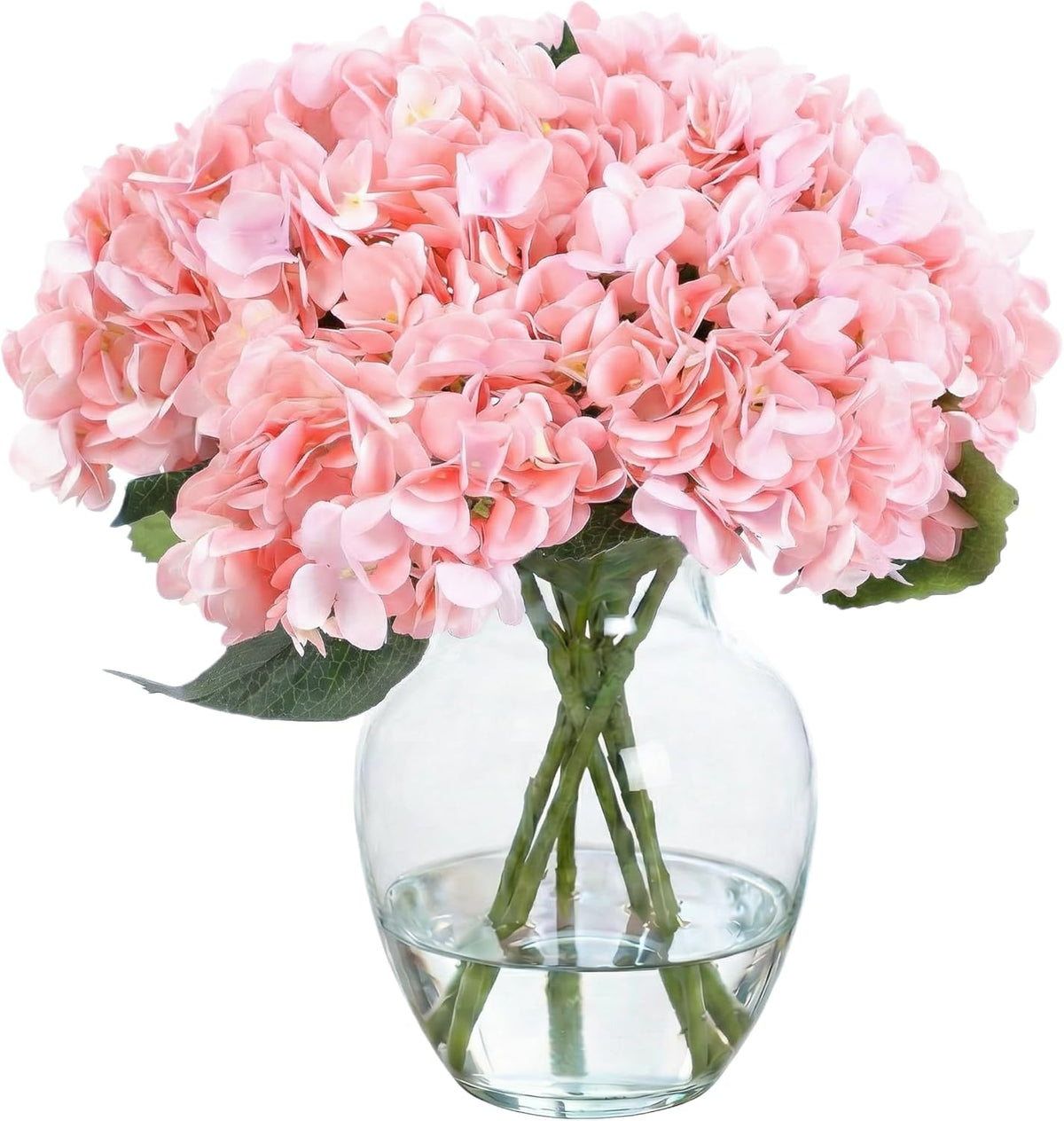 Artificial Flower Hydrangea Fake Hydrangea, Used in The Center of The Family Bathroom Desk Shelf or Wedding Bouquet Decoration, Contains 6 White Branches