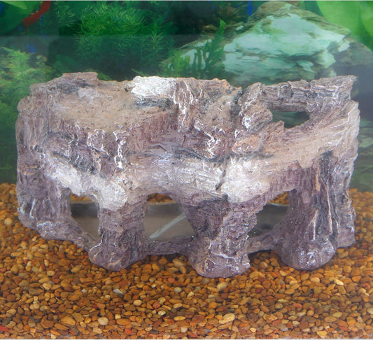 Grotto Natural Cliff Rock-Scape Cave Hide Out – Terrarium and Aquarium Décor for Reptiles, Amphibians, Fish, and Other Small Animals – Medium Size (RR700)