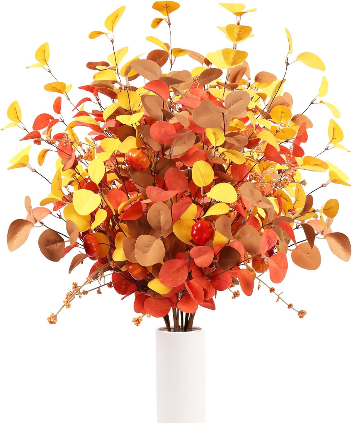 6Pcs Artificial Eucalyptus Stems Greenery Stems 24" Tall Fake Plants Decor Faux Floral Stems for Vase Home Party Wedding Decorations