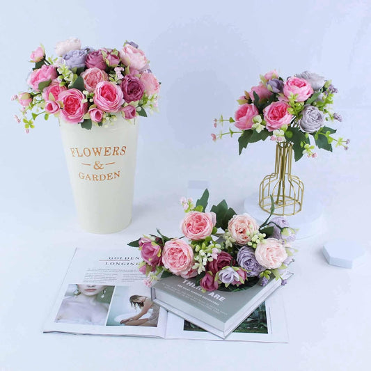 8 Pack Peonies Artificial Flowers Centerpieces for Tables