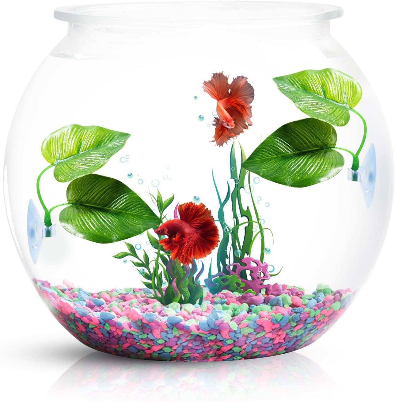 CousDUoBe 2 Pack Betta Fish Leaf Pad Improves Betta's Health by Simulating the Natural Habitat - Natural, Organic, Comfortable Rest Area for Fish Aquarium Ornaments
