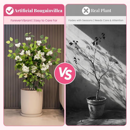 2 Pack 34" Artificial Bougainvillea Tree with Lush Pink Blooms