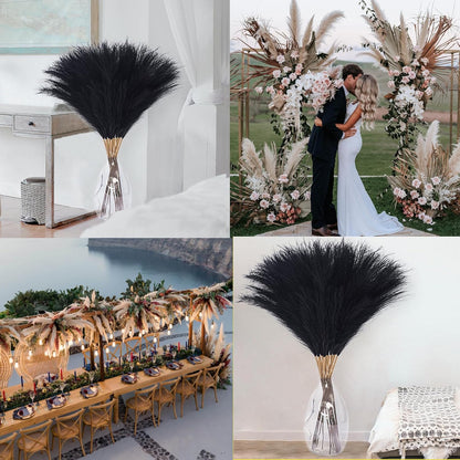 38" 10 Stems White Pampas Grass Tall Decor - Faux Pampas Grass Decor Tall for Floor Vase Boho Home Wedding Mothers Day Decoration