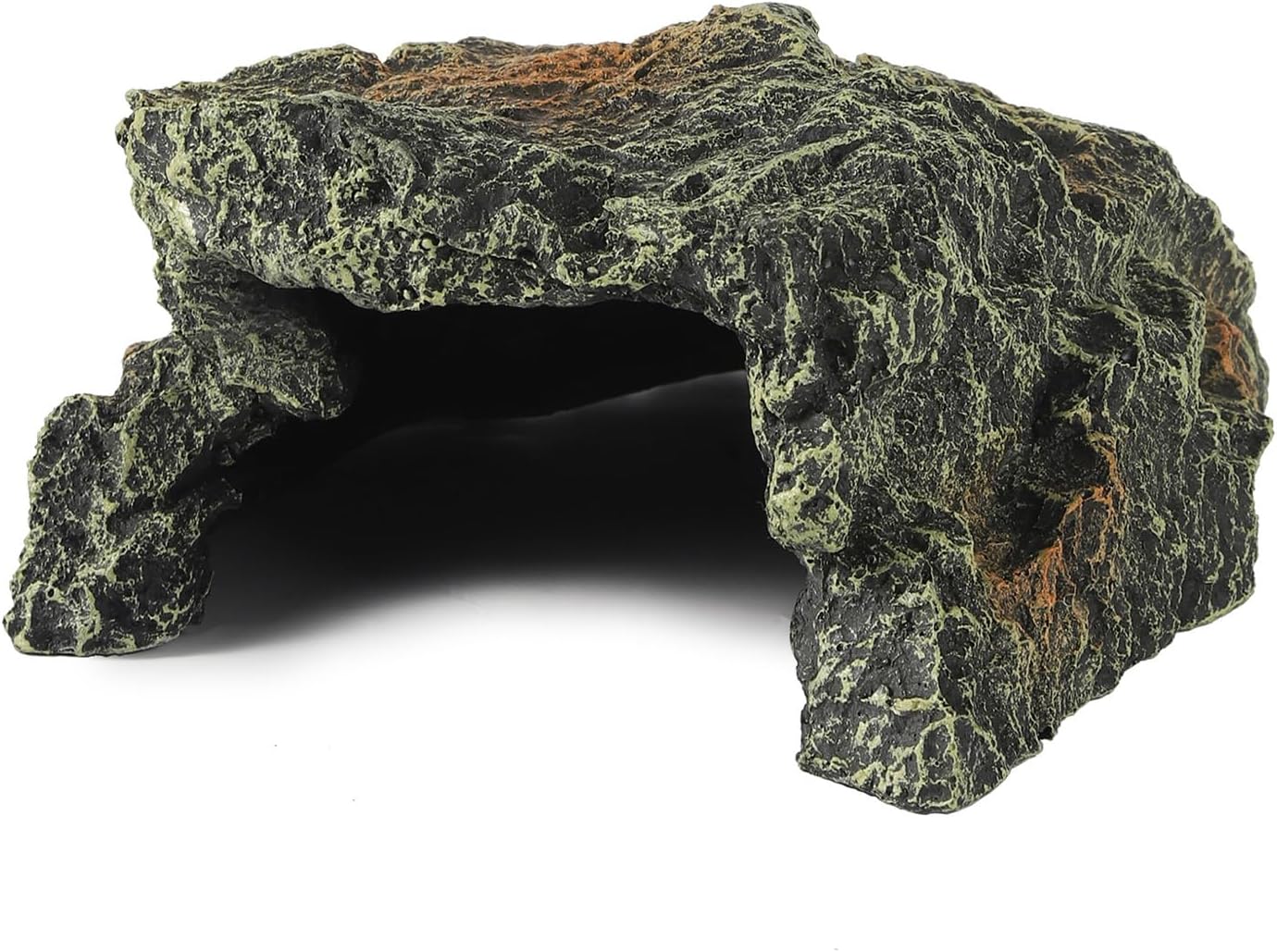 Resin Reptile Rock Cave, Lizard Tank Décor, Gecko Hide Reptile Hideout for Small Turtle Accessories for Tank, Leopard Gecko, Lazard Hideout