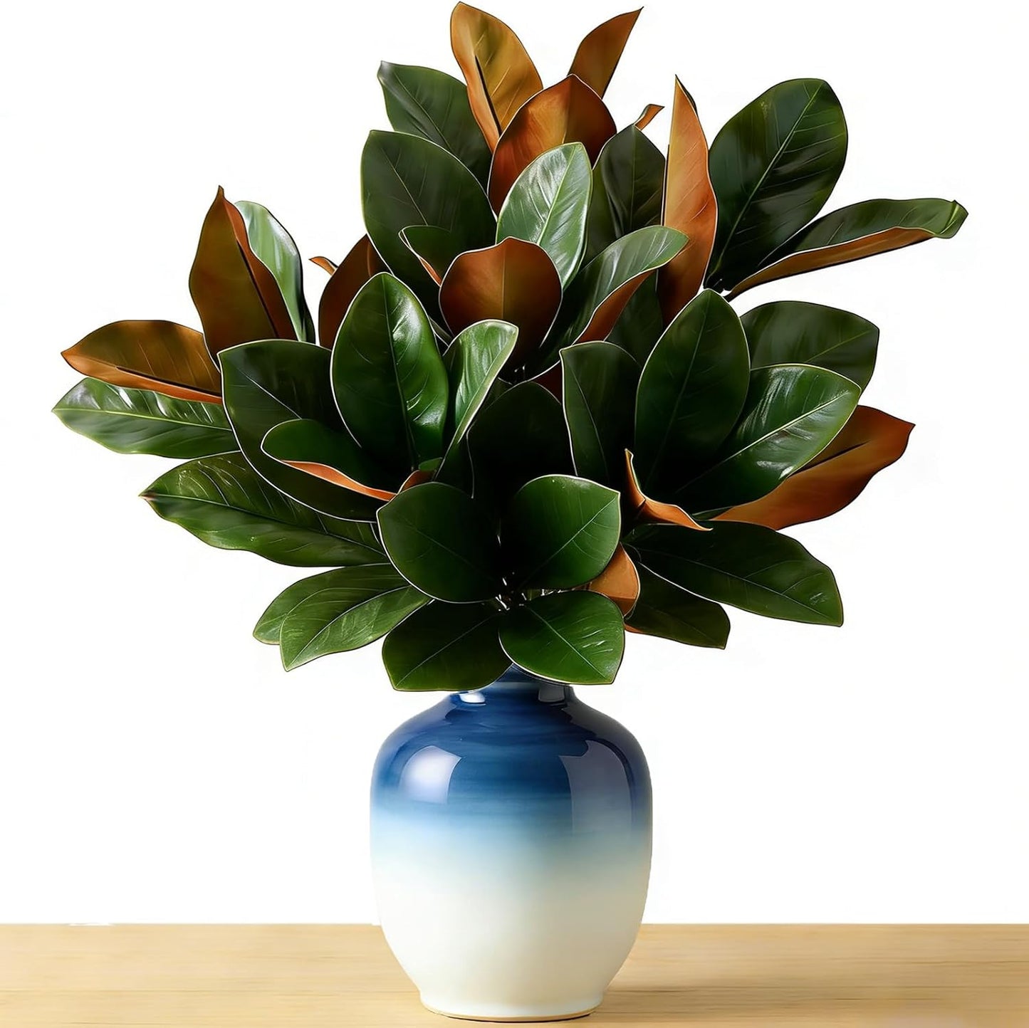 3 Stems Faux Magnolia Flowers, Magnolia Fake Flowers, Real Touch Creamy White Southern Magnolia Stems Artificial Realistic, Faux Florals for Vase