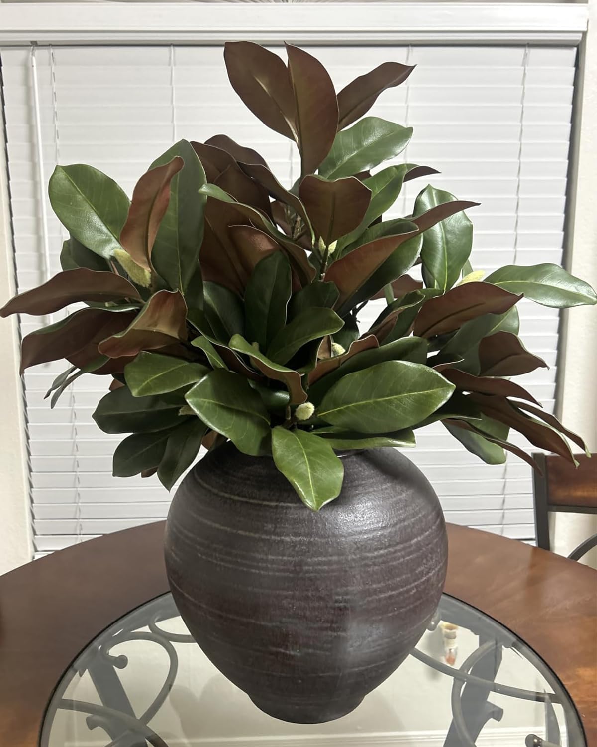 3 Stems Faux Magnolia Flowers, Magnolia Fake Flowers, Real Touch Creamy White Southern Magnolia Stems Artificial Realistic, Faux Florals for Vase