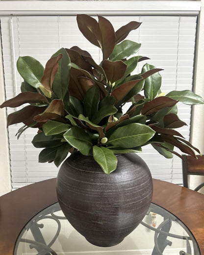 3 Stems Faux Magnolia Flowers, Magnolia Fake Flowers, Real Touch Creamy White Southern Magnolia Stems Artificial Realistic, Faux Florals for Vase