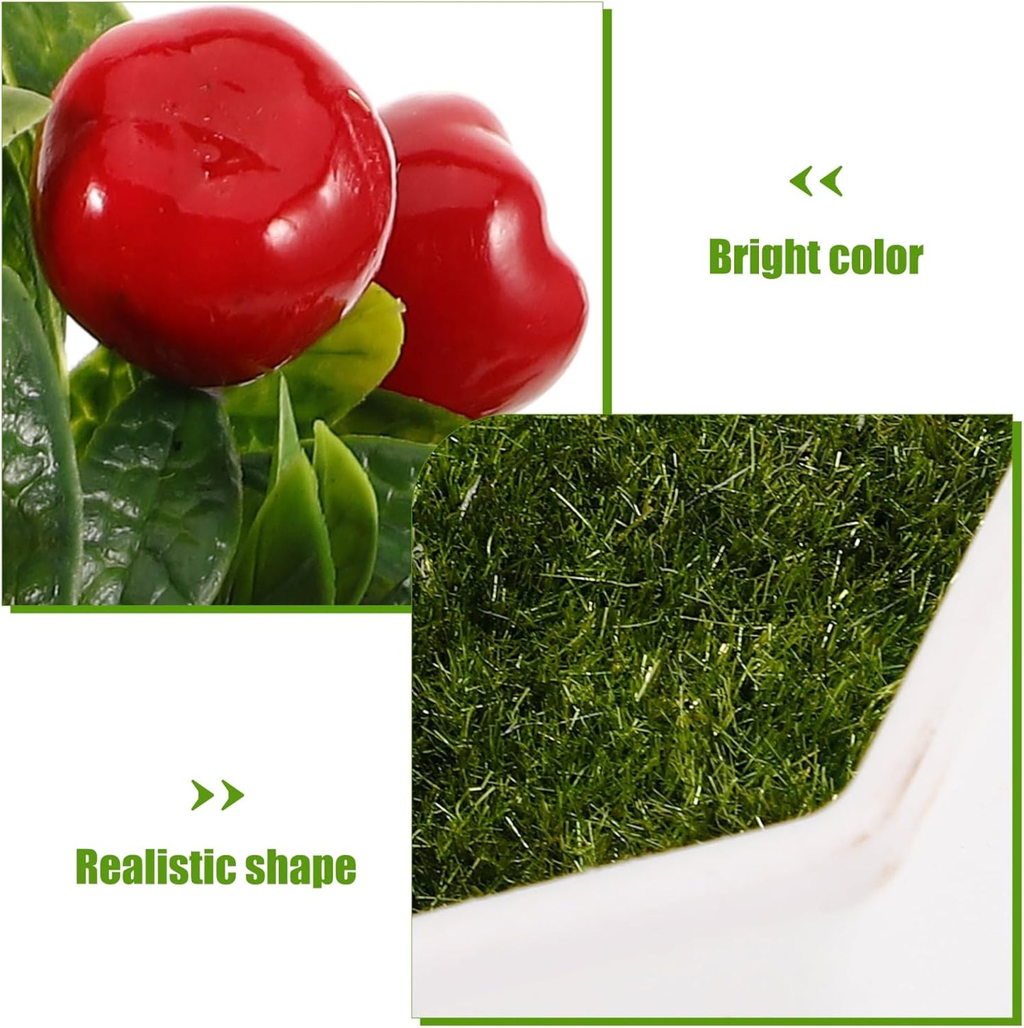 Simulated Apple Ornaments Faux Apples Artificial Fruit Tree Decor with Pot for Home Kitchen Dining Table Living Room Desk Decoration