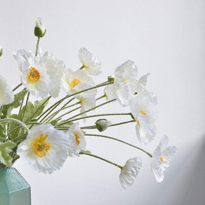 Artificial Poppy Flowers, 8 Bundles Faux Poppies with Stems for Floral Arrangements - Wedding, Home, Office, Party Table Centerpiece Decor