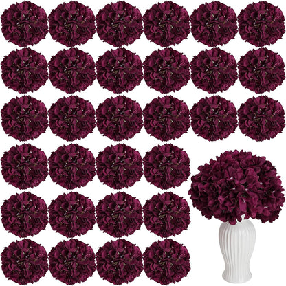 Royal Blue Hydrangea Artificial Flowers Bulk with Stems 64 Pcs