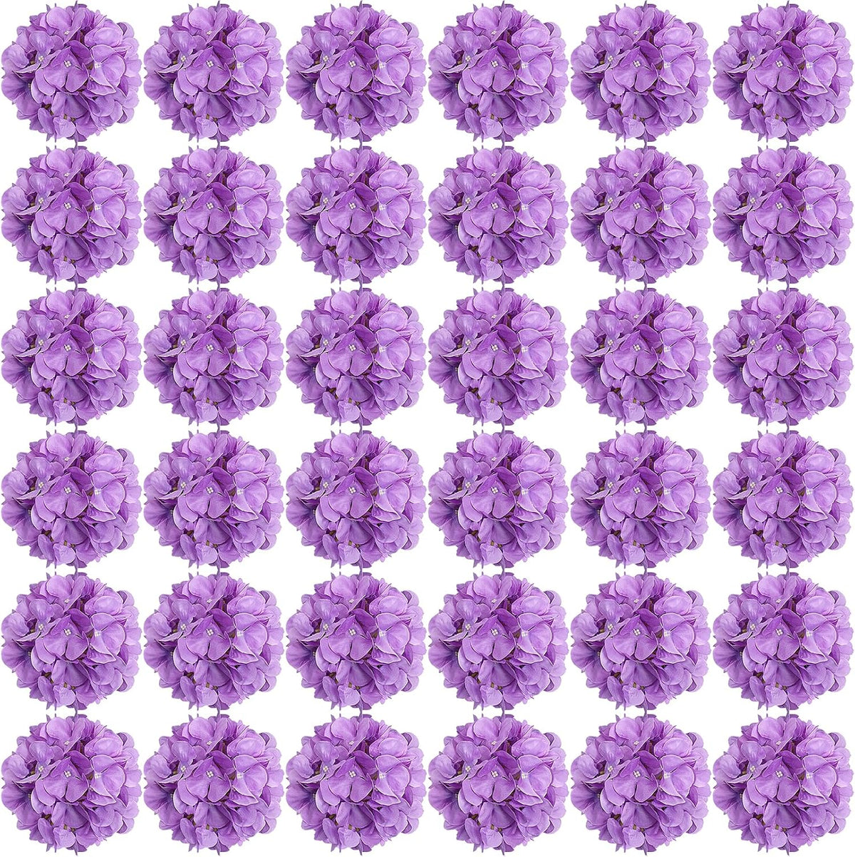 Royal Blue Hydrangea Artificial Flowers Bulk with Stems 64 Pcs