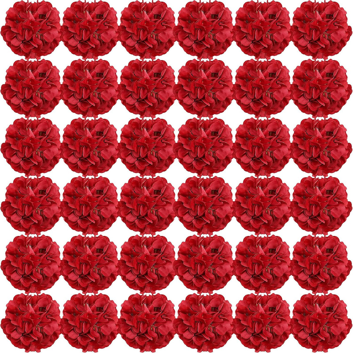 Royal Blue Hydrangea Artificial Flowers Bulk with Stems 64 Pcs