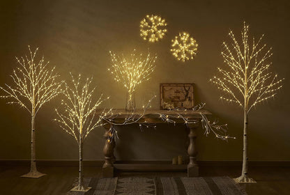 LED Birch Tree 4FT 200L Warm White Fairy Lights, Lighted Trees for Indoor Outdoor Home Thanksgiving Christmas Holiday Decoration