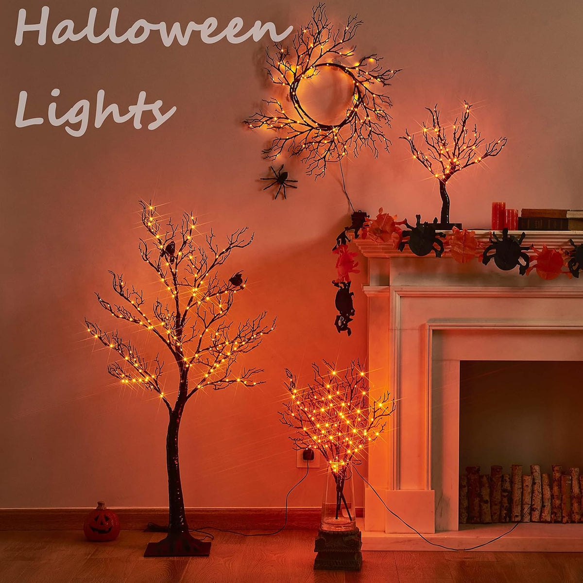 LED Birch Tree 4FT 200L Warm White Fairy Lights, Lighted Trees for Indoor Outdoor Home Thanksgiving Christmas Holiday Decoration