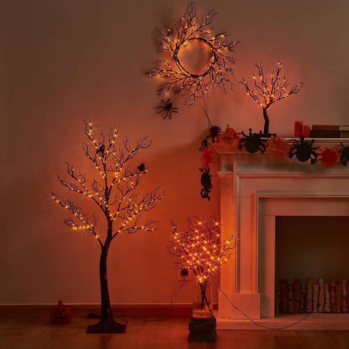 LED Birch Tree 4FT 200L Warm White Fairy Lights, Lighted Trees for Indoor Outdoor Home Thanksgiving Christmas Holiday Decoration
