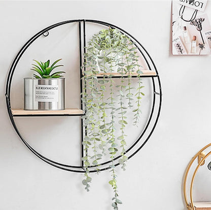 Decorative Hanging Plants for Shelf, Faux Ivy Eucalyptus Vine, Fake Greenery in White Bigger Pot (Light Green, 1PCS)
