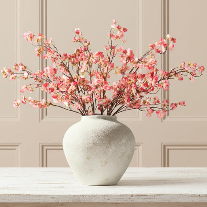 White Cherry Blossom Branches – 6 Pcs 33.5" Long Stem Artificial Flowers