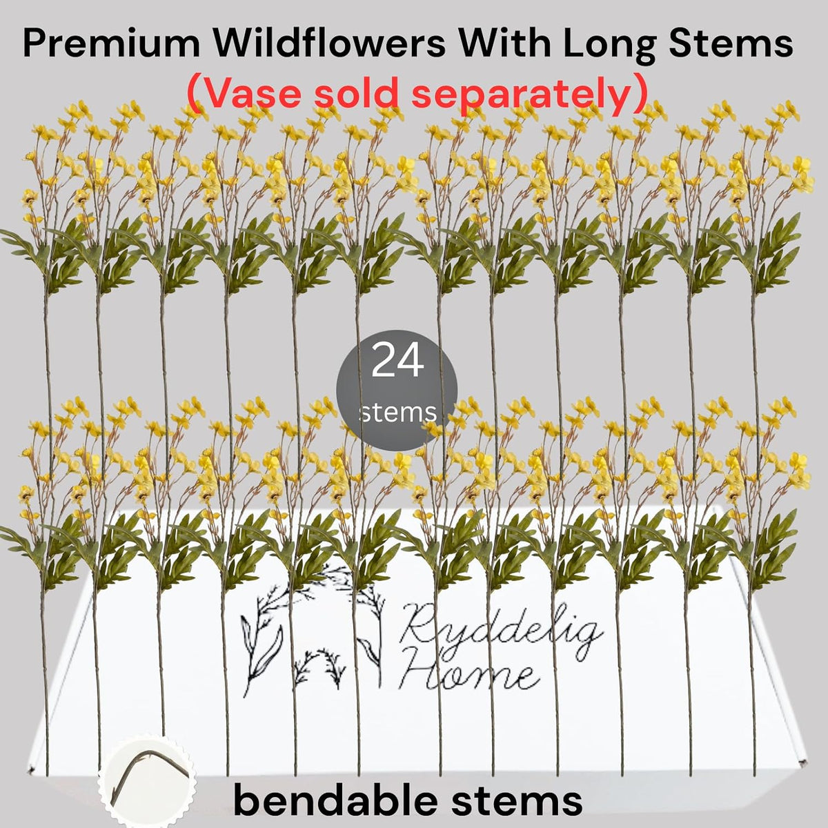 White Cherry Blossom Branches – 6 Pcs 33.5" Long Stem Artificial Flowers