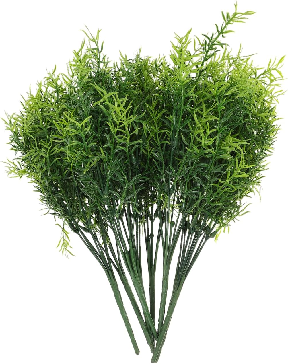 8pcs Artificial Rosemary Plant Stems Adjustable Faux Greenery Sprigs Decorative Fake Grass for Home Office Garden Wedding Christmas Holiday Events