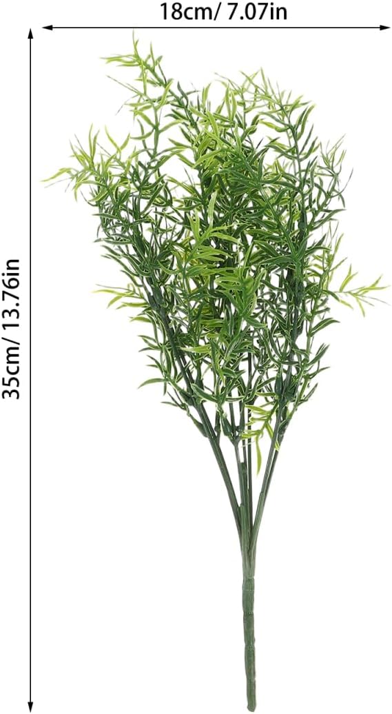 8pcs Artificial Rosemary Plant Stems Adjustable Faux Greenery Sprigs Decorative Fake Grass for Home Office Garden Wedding Christmas Holiday Events