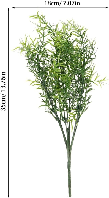 8pcs Artificial Rosemary Plant Stems Adjustable Faux Greenery Sprigs Decorative Fake Grass for Home Office Garden Wedding Christmas Holiday Events