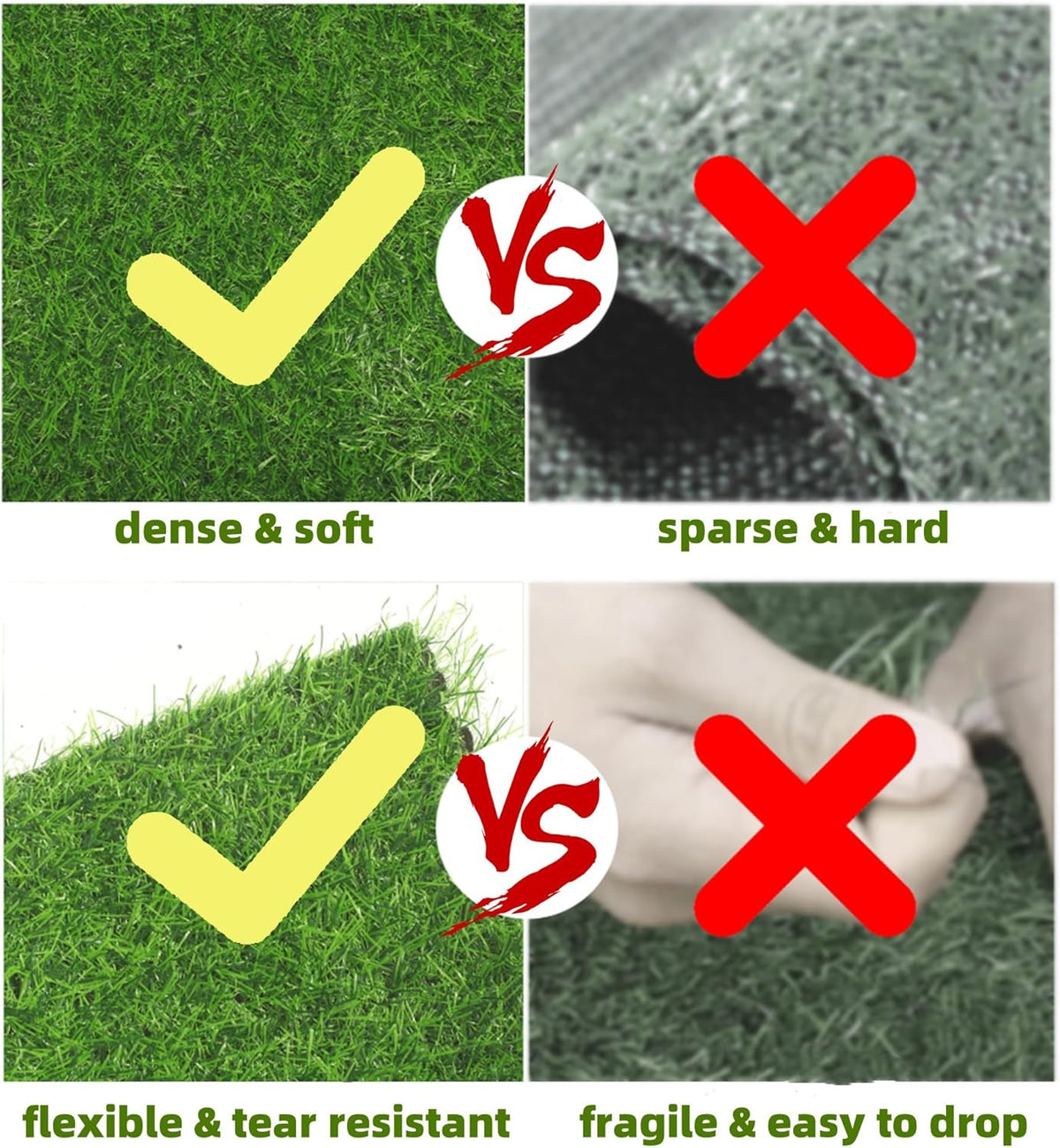 Artificial Grass Turf Rug, 3.3ft x 33 ft Large Realistic Grass Lawn Carpet Roll,1.18" Thick Synthetic Turf Mat with Drain Holes for Indoor Outdoor Garden Landscape Dog -109 sq. ft