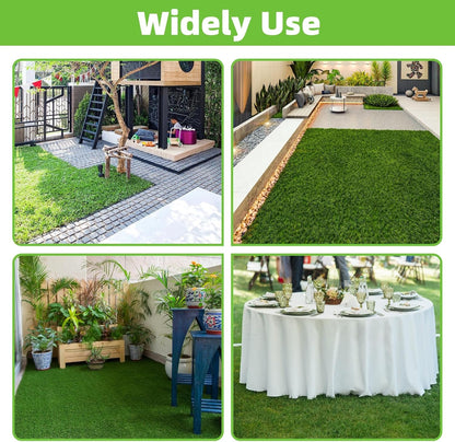 Artificial Grass Turf Rug, 3.3ft x 33 ft Large Realistic Grass Lawn Carpet Roll,1.18" Thick Synthetic Turf Mat with Drain Holes for Indoor Outdoor Garden Landscape Dog -109 sq. ft