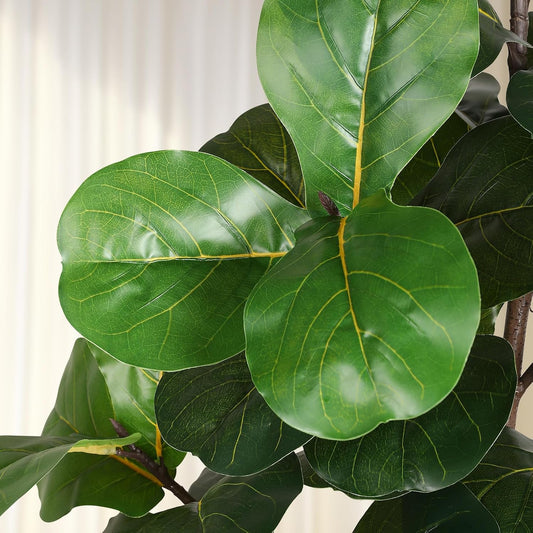6ft Fiddle Leaf Fig Tree Artificial Plant in Pot for Indoor Home Decor