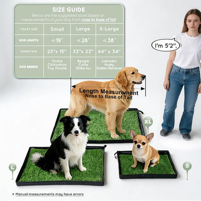 Grass Pee Pads for Dogs Potty with Foldable Dog Litter Box