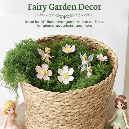 Fake Moss for Potted Plants Indoor, 7oz Artificial Turf Grass for Crafts, Fairy Gardens, Dioramas, Terrariums, Dollhouses, Model, Miniature, Centerpieces, Party Table Decorations(Dark Green)