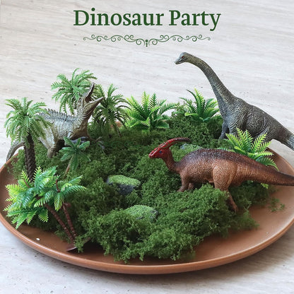 Fake Moss for Potted Plants Indoor, 7oz Artificial Turf Grass for Crafts, Fairy Gardens, Dioramas, Terrariums, Dollhouses, Model, Miniature, Centerpieces, Party Table Decorations(Dark Green)