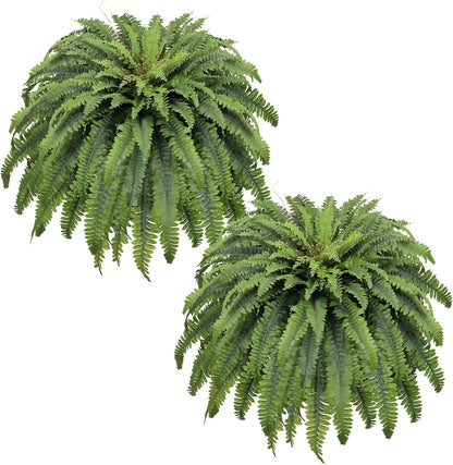 50" Fake Ferns Artificial Plants Large, 98 Fronds Artificial Ferns for Outdoors and Indoors, Suitable for Planter Garden Porch Office Decor