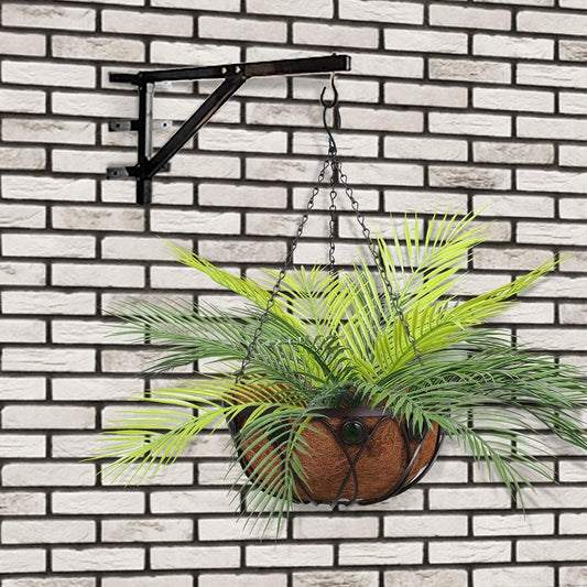 Artificial Palm Tree, Plastic Plants Greenery Fake Tropical Shrubs Faux Big Leaves for Home Indoor Outdoor Garden DIY Basket Planter Filler Wedding Party Decoration UV Resistant - Colors C
