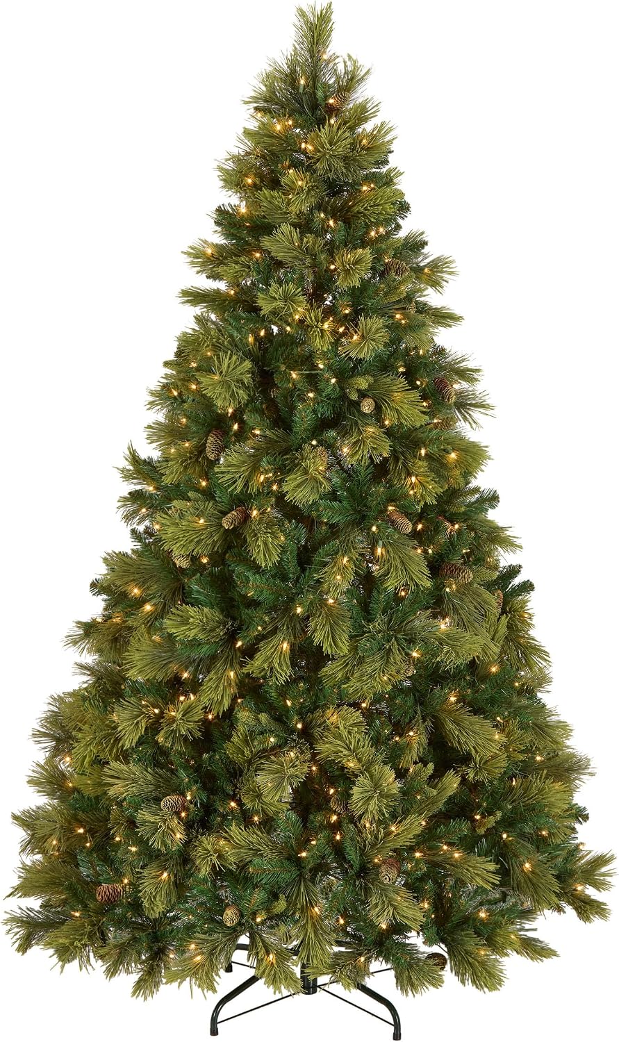 6.5ft Pre-Lit Carolina Pine Artificial Christmas Tree