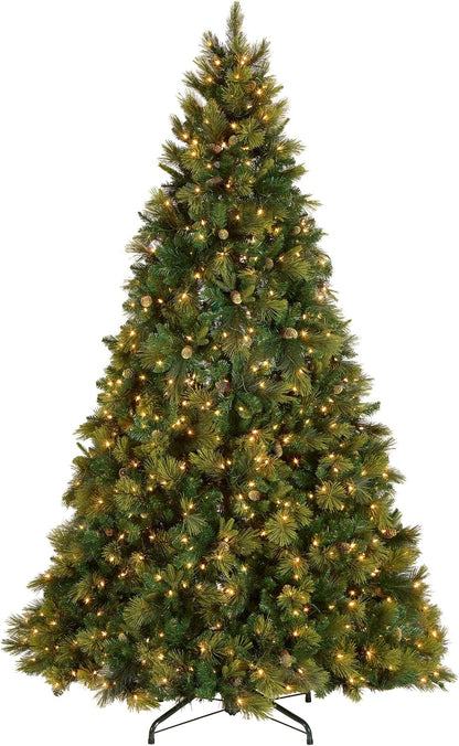 6.5ft Pre-Lit Carolina Pine Artificial Christmas Tree