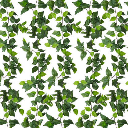 3 Strands Artificial Ivy Vines 6.3Ft Green Ivy Garland Faux Hanging Plants Greenery Decoration Artificial Vines for Summer Indoor Home Wall Wedding Graduation Party Room Decor(Green)