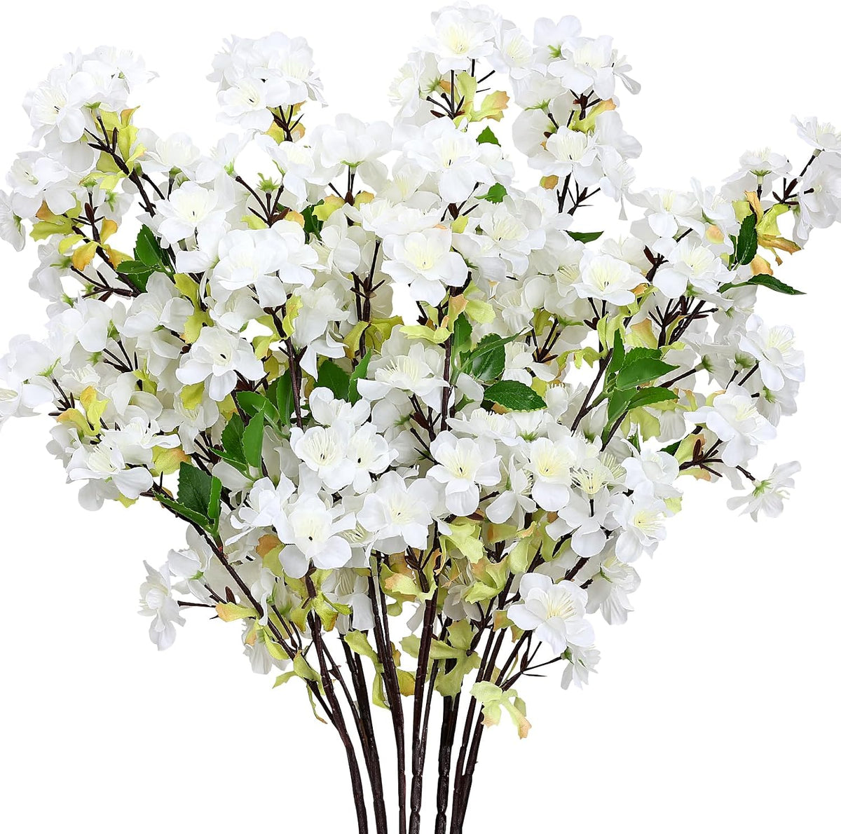 6Pcs Pink Artificial Cherry Blossom Branches for Home Decor, 27’’