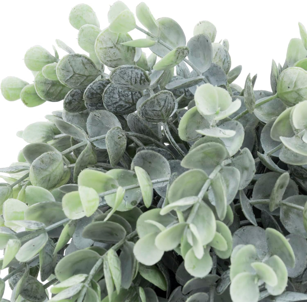 MyGift Artificial Eucalyptus Plant in Modern Gray Concrete Pots