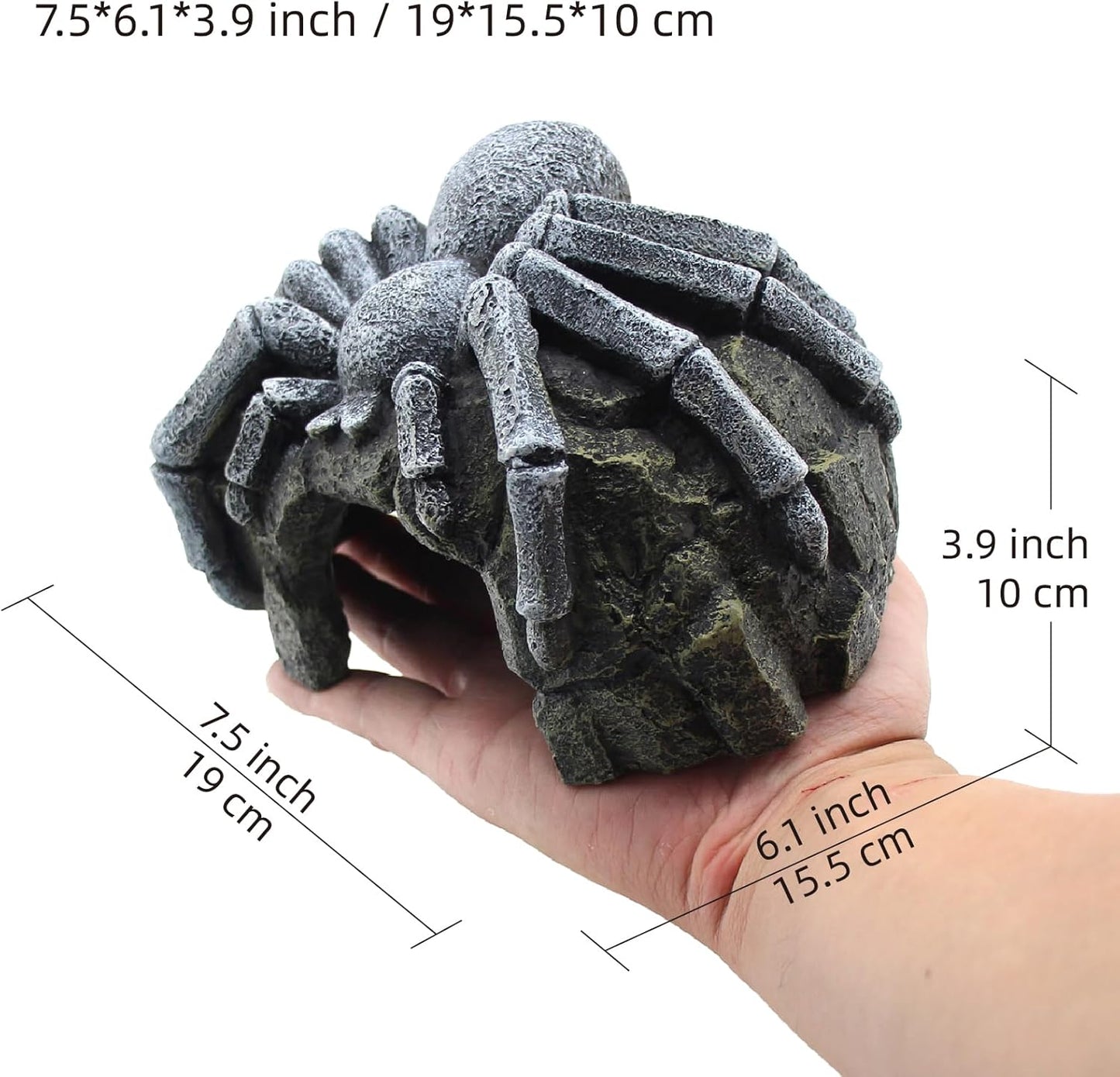 Gecko Hide Shale Scape Step Ledge, Reptile Rock Basking Platform Cave Hideout Tank Accessories Decorations, Great for Reptiles, Amphibians, Leopard Gecko, Snake, Lizard, Frogs, Turtle