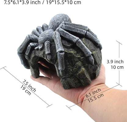 Gecko Hide Shale Scape Step Ledge, Reptile Rock Basking Platform Cave Hideout Tank Accessories Decorations, Great for Reptiles, Amphibians, Leopard Gecko, Snake, Lizard, Frogs, Turtle