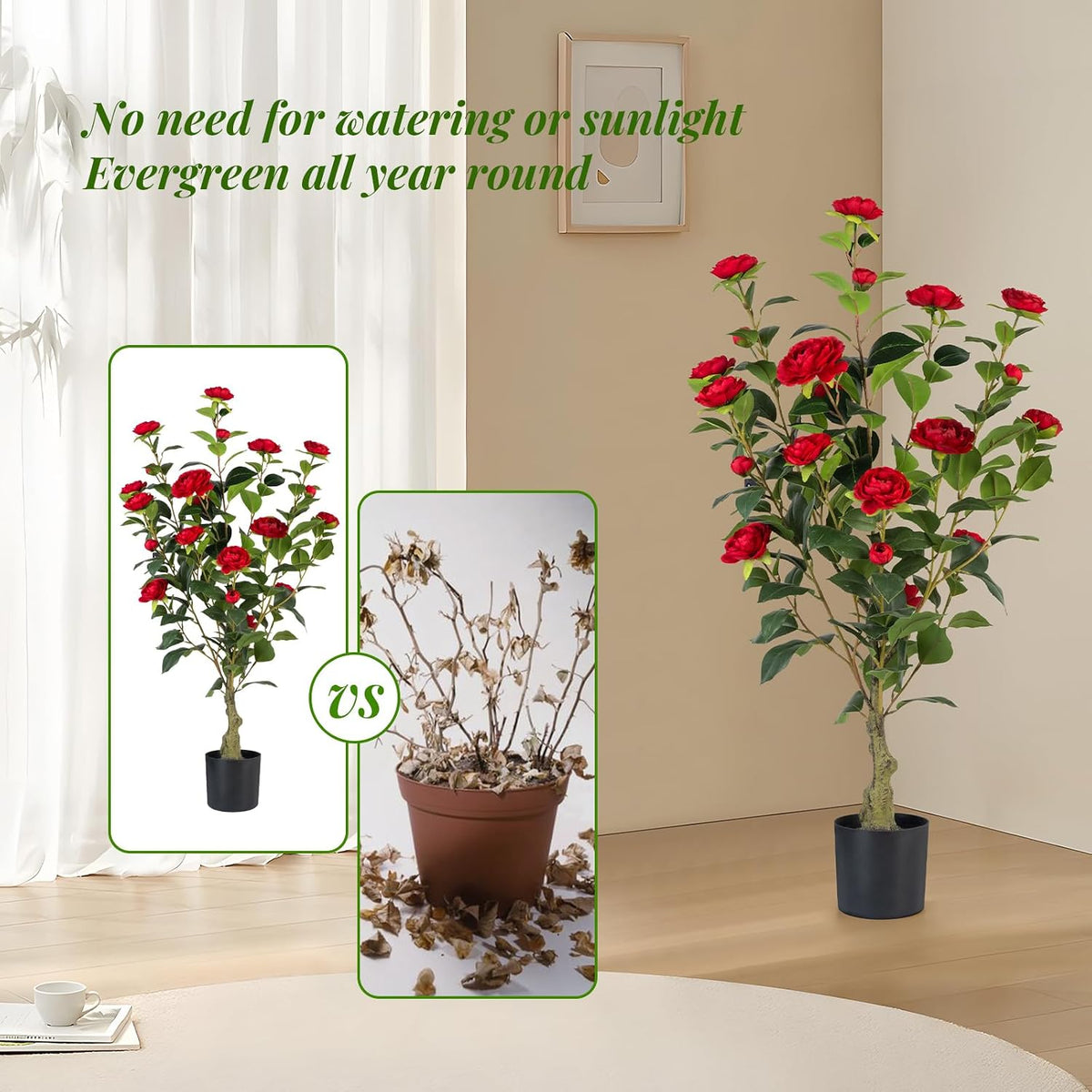 Artificial Bonsai Plant, Large Faux Juniper Plants 20 inch, Faux Potted Pine Plants Indoor Decor for Office Desk Home Table, Greenery Desktop Bonsai Tree for Room Decorations, Tall 20"