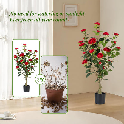 Artificial Bonsai Plant, Large Faux Juniper Plants 20 inch, Faux Potted Pine Plants Indoor Decor for Office Desk Home Table, Greenery Desktop Bonsai Tree for Room Decorations, Tall 20"