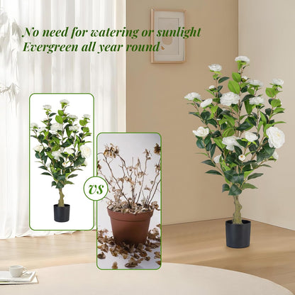 Artificial Bonsai Plant, Large Faux Juniper Plants 20 inch, Faux Potted Pine Plants Indoor Decor for Office Desk Home Table, Greenery Desktop Bonsai Tree for Room Decorations, Tall 20"