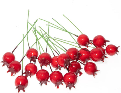 Mini Pomegranate Artificial Fruits for Decoration Lifelike Decor 40 Pcs, Christmas Ornaments, Crafts