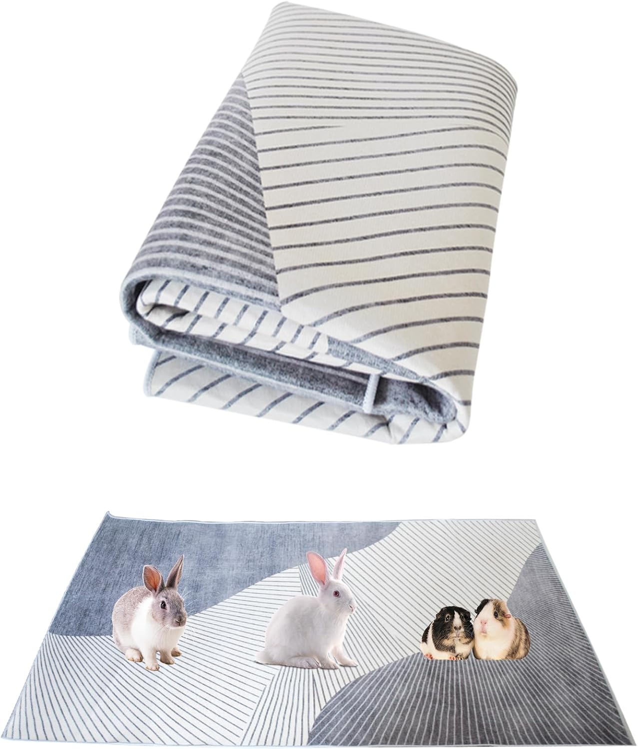 Extra Large Rabbit Cage Liner,78.7×39.4in Reusable Guinea Pigs Rug Anti-Slip Dog Playpen Mat Washable Bunny Floor Mat for Hamster Cats Dog Guinea Pig Chinchillas Ferret