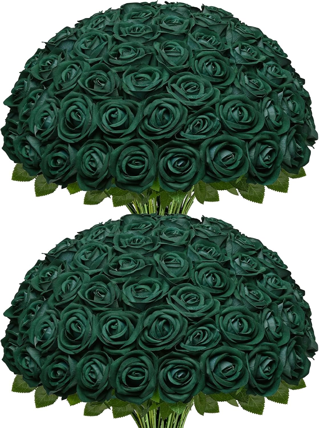 Red Roses Artificial Flowers Bulk, Real Touch Velvet Roses with Wrapping Paper, 50 Pcs Fake Flowers for Wedding Centerpieces Bridal Bouquet Valentines Mothers Day Graduation Decor