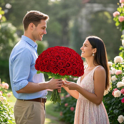 Red Roses Artificial Flowers Bulk, Real Touch Velvet Roses with Wrapping Paper, 50 Pcs Fake Flowers for Wedding Centerpieces Bridal Bouquet Valentines Mothers Day Graduation Decor