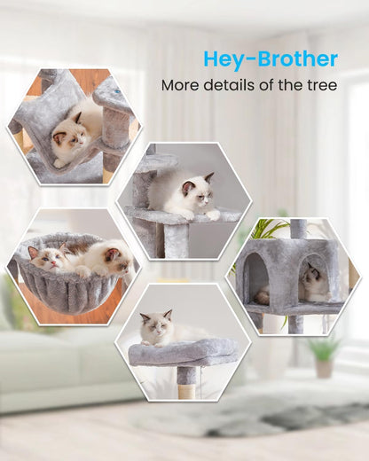 Cat Tree, Multi-Level Sisal Covered Scratching Posts, MPJ050W