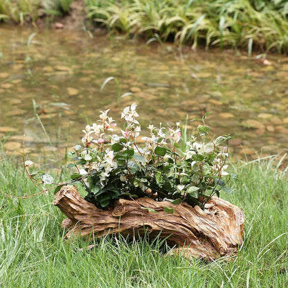 Stump Log Like Container Faux Driftwood Planter Resin Succulent Planter Pot | Vintage Container Pot for Home & Garden