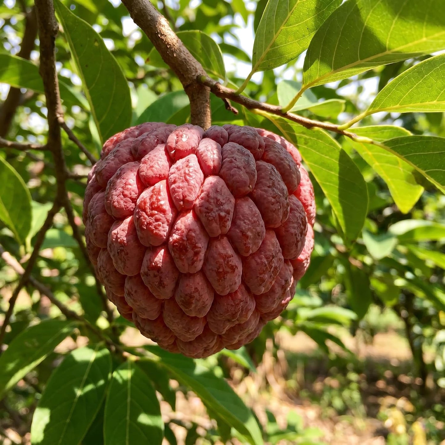 Sugar Apple Tree 2-3 Feet Tall in 3 Gallon Pot, Sweet Tropical Fruit Tree, Backyard and Container Planting, No CA (Yellow Sugar Apple)